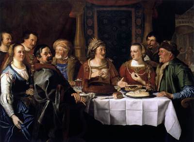 Wedding dinner, by Jacob Gerritsz van Hasselt, 1636
