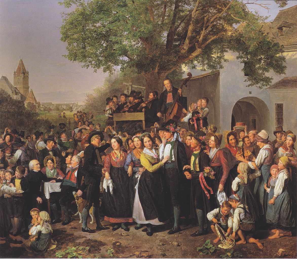 Lower austrian peasant wedding, by Ferdinand Georg Waldmuller, 1843