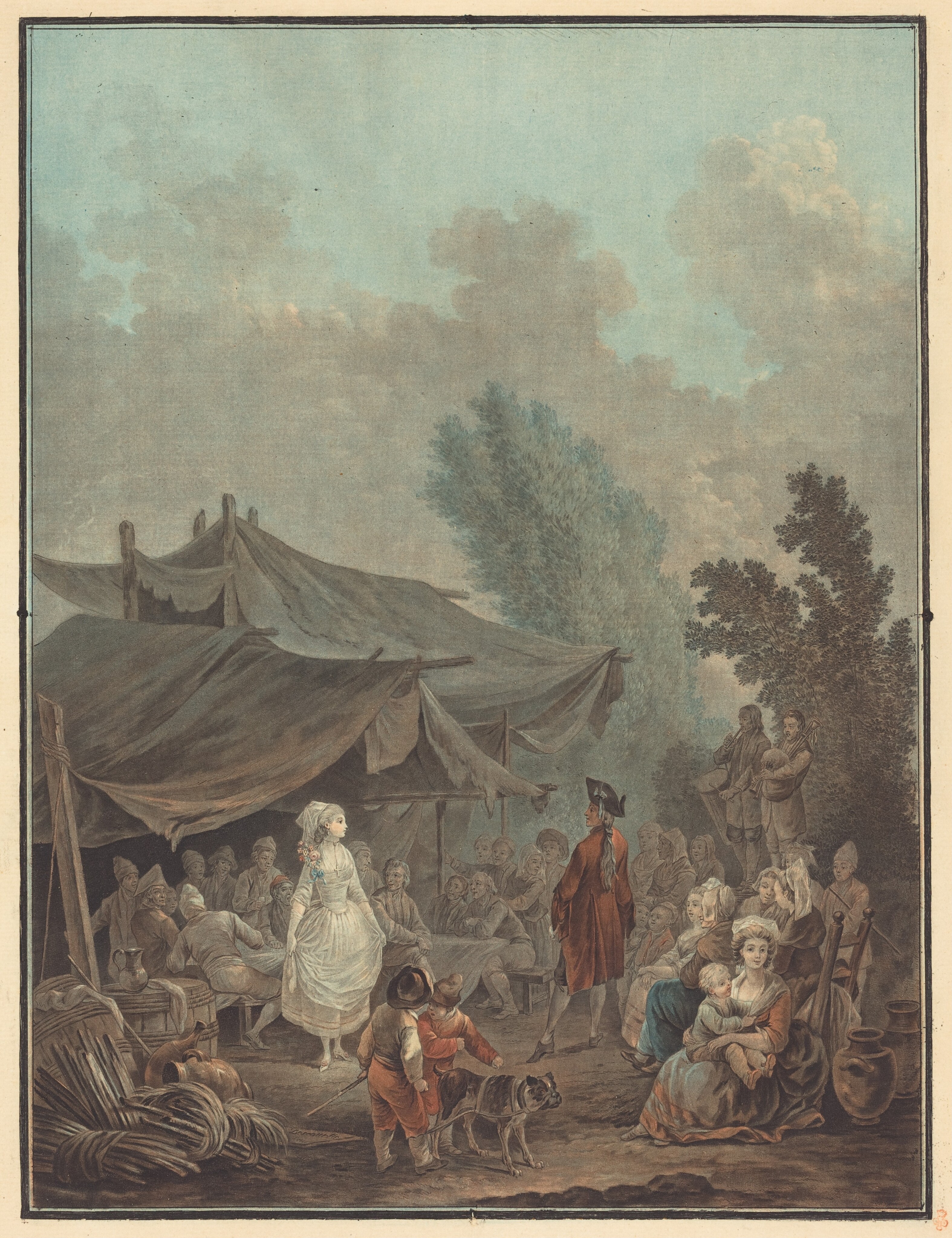 Noce de Village (Village Wedding), by Charles-Melchior Descourtis, 1785
