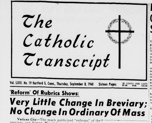 The Catholic Transcript, Volume LXIII, Number 19, 8 September 1960. https://thecatholicnewsarchive.org/?a=d&d=CTR19600908-01.2.2&srpos=4