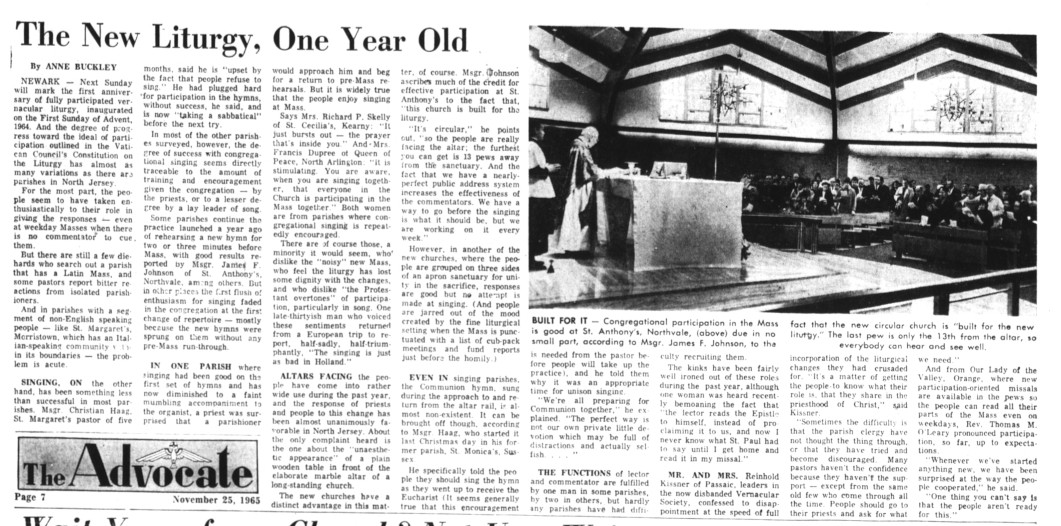 The Catholic Advocate, Volume 14, Number 49, 25 November 1965. https://thecatholicnewsarchive.org/?a=d&d=ca19651125-01.2.42&e=-------en-20--1--txt-txIN--------