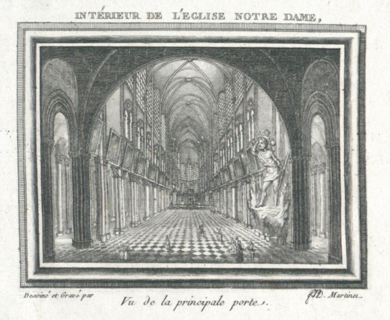 Francois Nicholas Martinet. Intérieur de l'Eglise Notre Dame, vu de la principale porte. https://onb.digital/result/10C39185